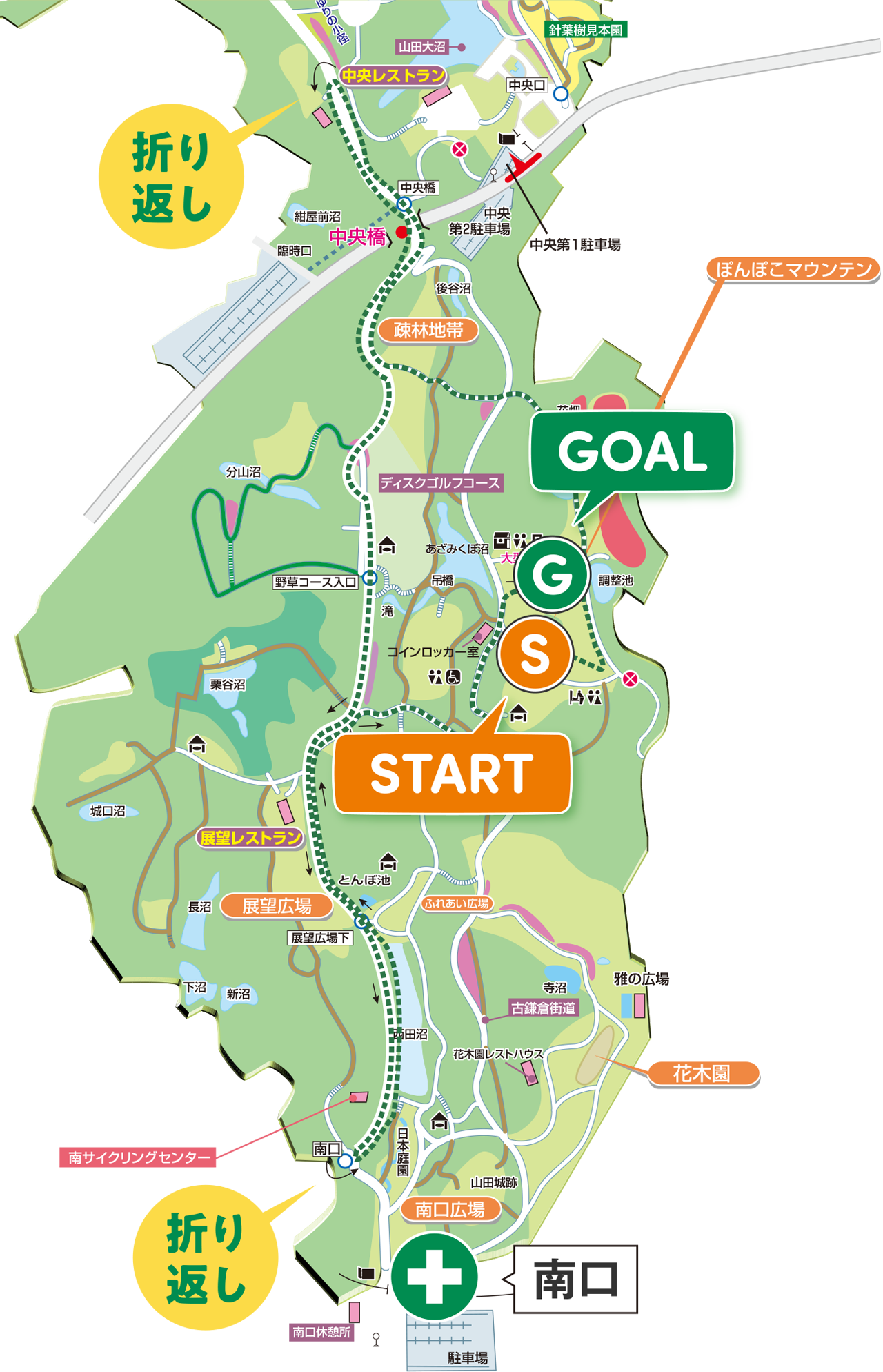 5kmコースの会場マップ
