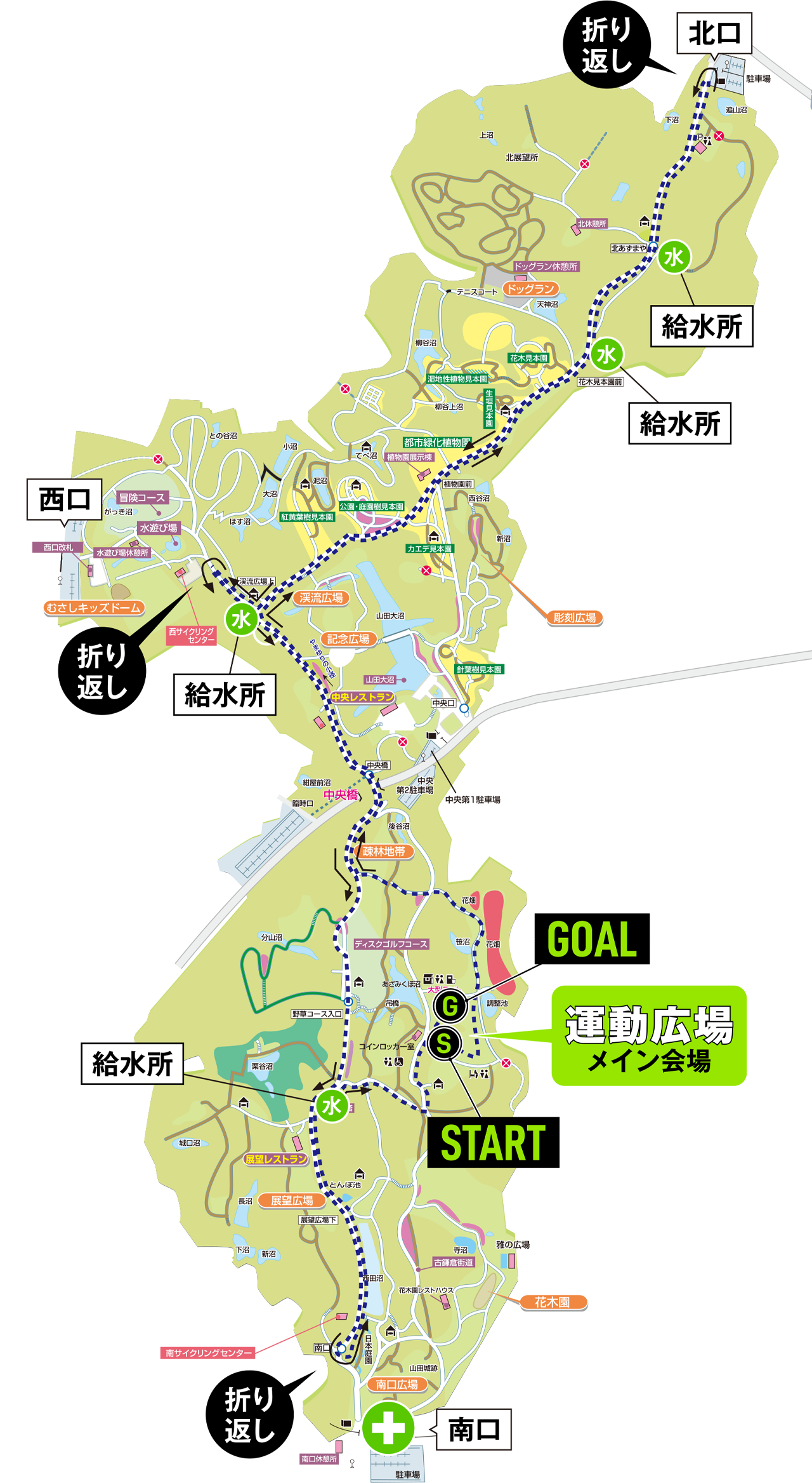 ハーフコースの会場マップ